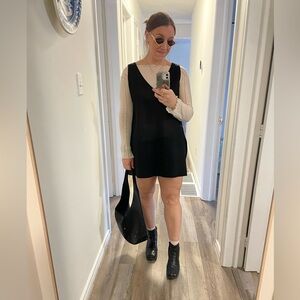 French Canadian Designer Semi Sheer Fishnet Mini Dress / Tunic / Overlay